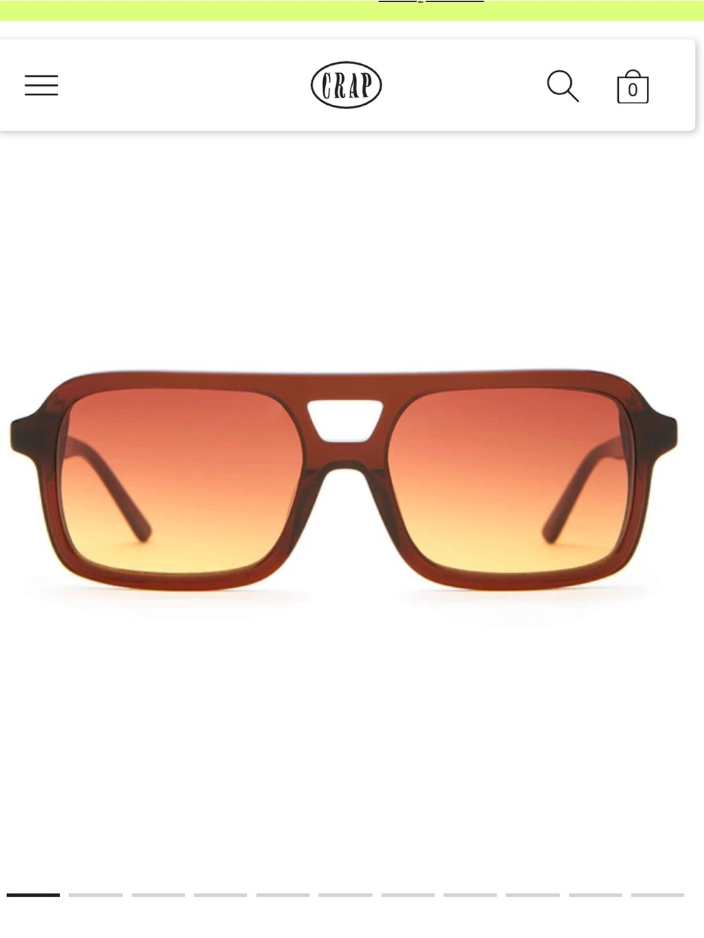 CRAP Oversized aviator Sunglasses in Amber Gradient